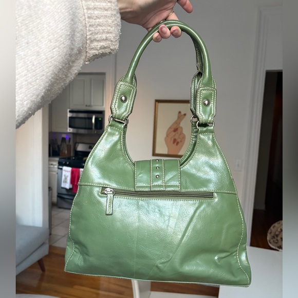 St. John’s Bay Y2K Sage Green Studded Shoulder Bag - Picture 2 of 8